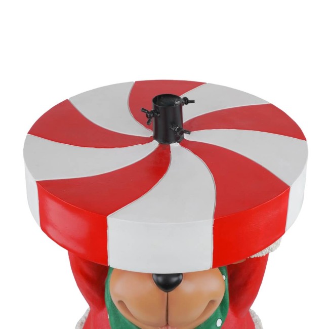 Base per Albero di Natale con Renna in Resina H.65 cm