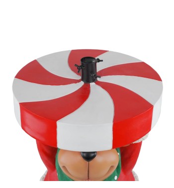 Base per Albero di Natale con Renna in Resina H.65 cm