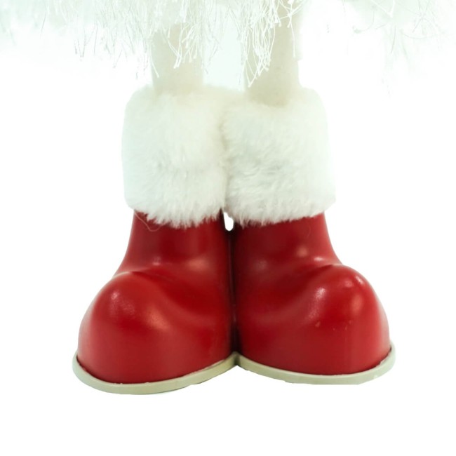 Bambolina Natalizia con Abito Bianco e Rosso H.49 cm 2 Modelli