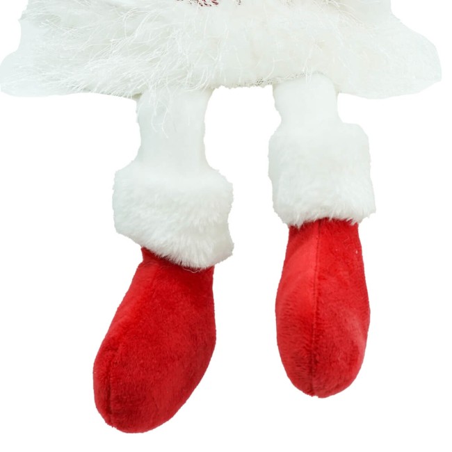 Bambolina Natalizia con Abito Bianco e Rosso H.51 cm 2 Modelli