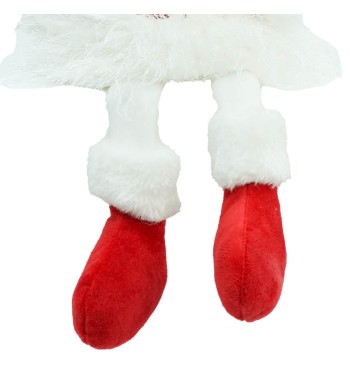 Bambolina Natalizia con Abito Bianco e Rosso H.51 cm 2 Modelli Bambolina Natalizia con Abito Bianco e Rosso H.51 cm 2 Modelli