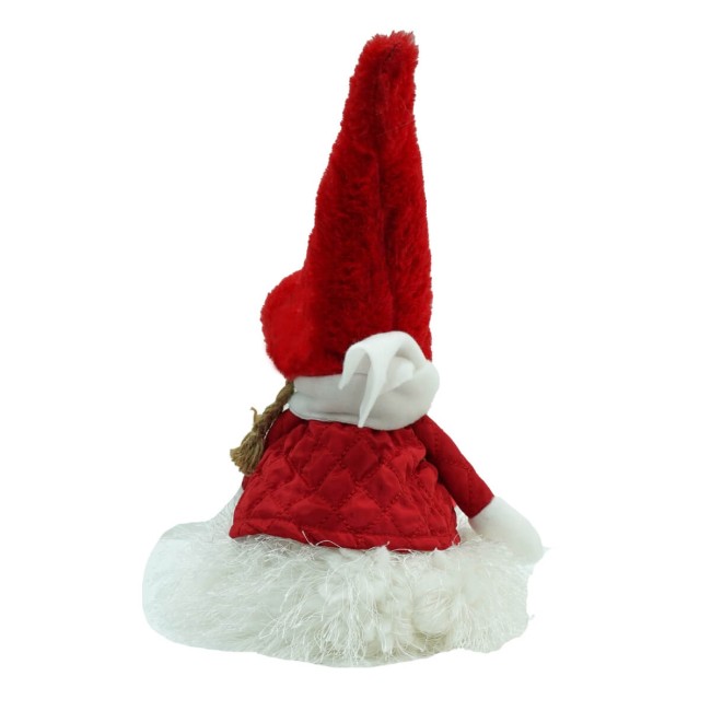 Bambolina Natalizia con Abito Bianco e Rosso H.51 cm 2 Modelli