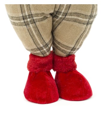 Gnomo Natalizio in Piedi con Salopette H.55 cm