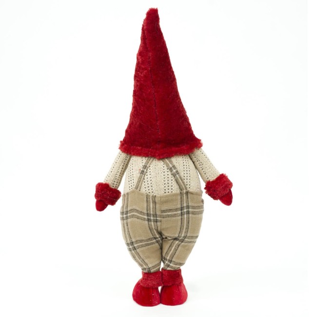 Gnomo Natalizio in Piedi con Salopette H.55 cm