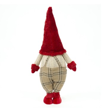 Gnomo Natalizio in Piedi con Salopette H.55 cm