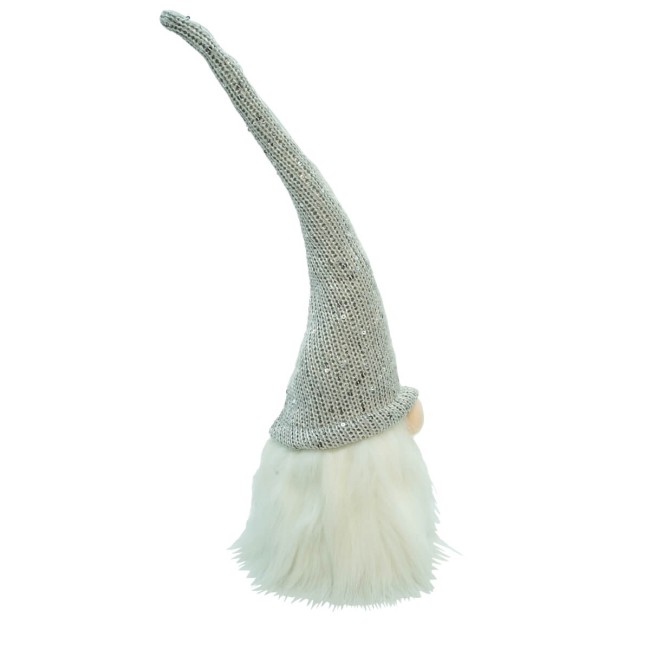 Testa di Gnomo Natalizie Rosso/Grigio H.56 cm