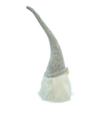 Testa di Gnomo Natalizie Rosso/Grigio H.56 cm