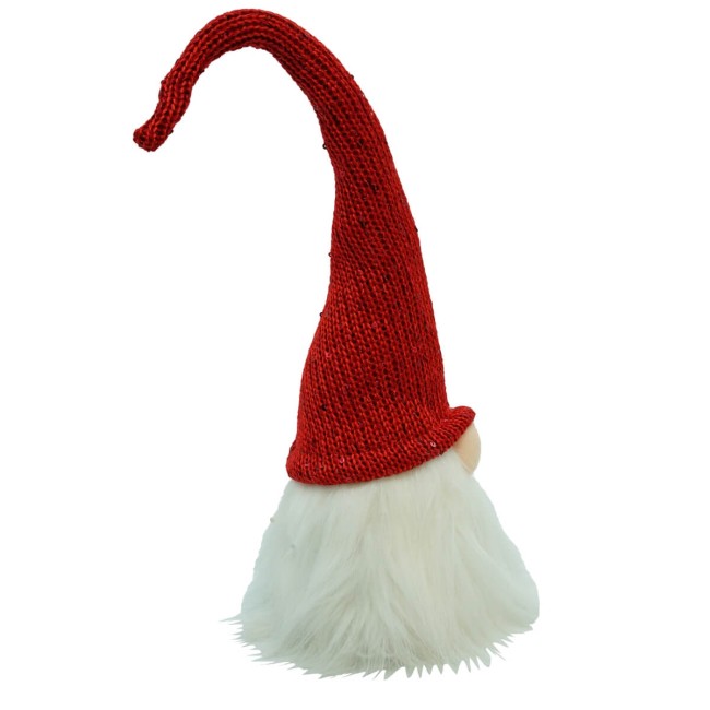 Testa di Gnomo Natalizie Rosso/Grigio H.40 cm