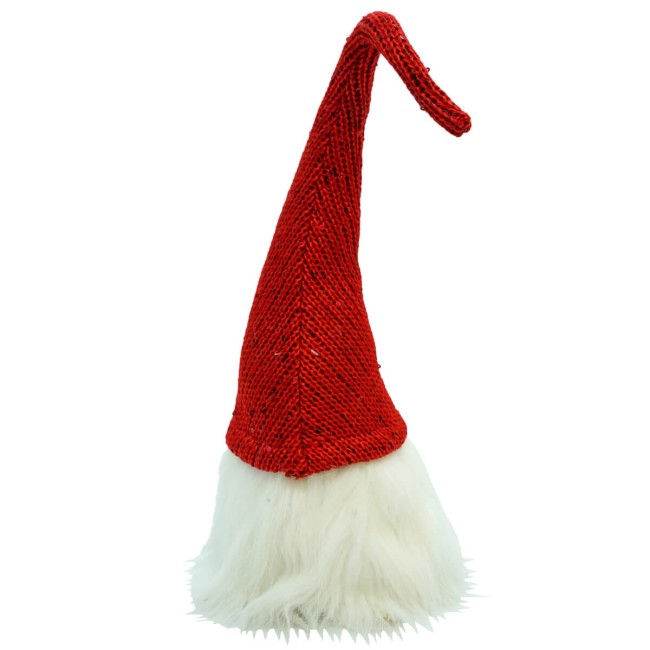 Testa di Gnomo Natalizie Rosso/Grigio H.40 cm