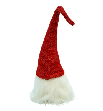 Testa di Gnomo Natalizie Rosso/Grigio H.40 cm