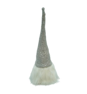 Testa di Gnomo Natalizie Rosso/Grigio H.40 cm