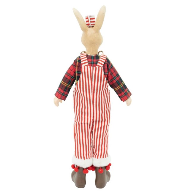 Coniglio Natalizio con Salopette H.44 cm 2 Modelli