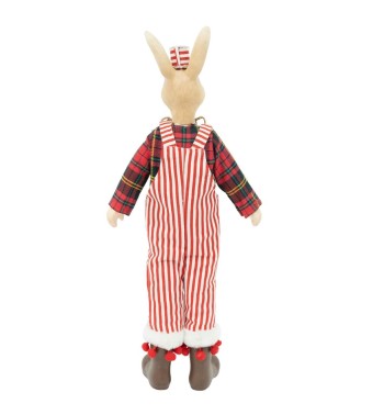 Coniglio Natalizio con Salopette H.44 cm 2 Modelli