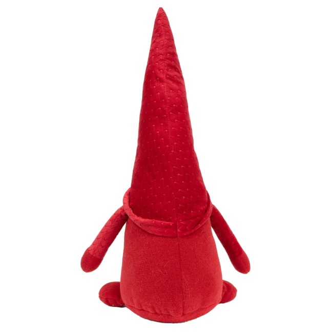 Gnomo Natalizio con Abito Rosso e Barba Beige 2 Misure