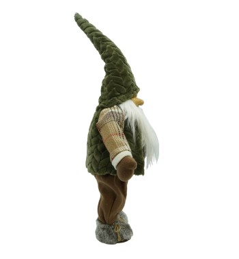 Gnomo Natalizio in Tessuto e Velluto H.66 cm 2 Colori