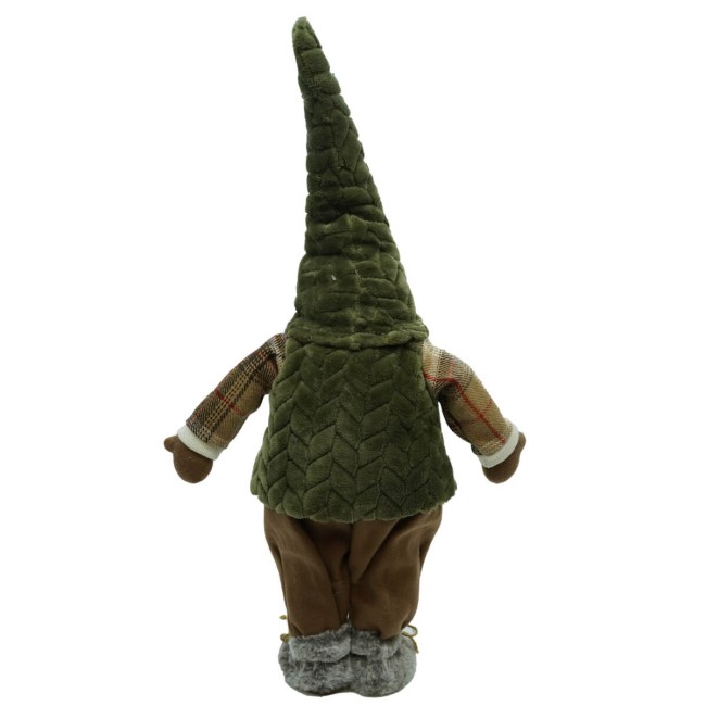 Gnomo Natalizio in Tessuto e Velluto H.66 cm 2 Colori