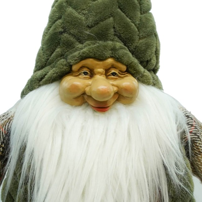 Gnomo Natalizio in Tessuto e Velluto H.66 cm 2 Colori