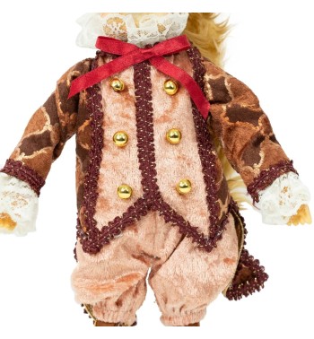 Mr. Scoiattolo con Abito Burgundy e Rame 8x30 cm