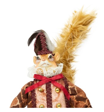 Mr. Scoiattolo con Abito Burgundy e Rame 8x30 cm