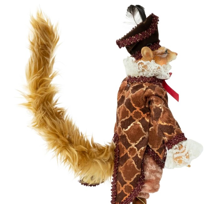 Mr. Scoiattolo con Abito Burgundy e Rame 8x30 cm