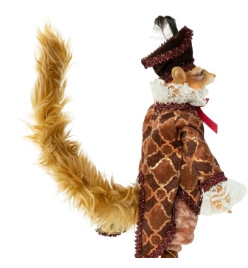 Mr. Scoiattolo con Abito Burgundy e Rame 8x30 cm