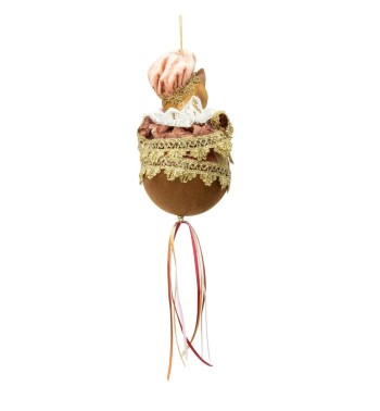 Palla Natalizia con Mr. Gatto Burgundy e Rame 10x18 cm Palla Natalizia con Mr. Gatto Burgundy e Rame 10x18 cm