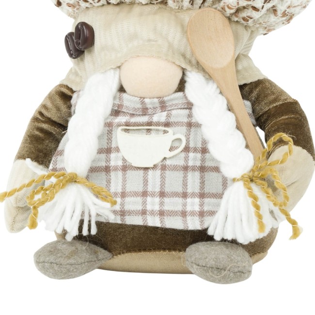Gnomo Cuoco Natalizio con Abito Marrone H.23 cm, 2 Modelli