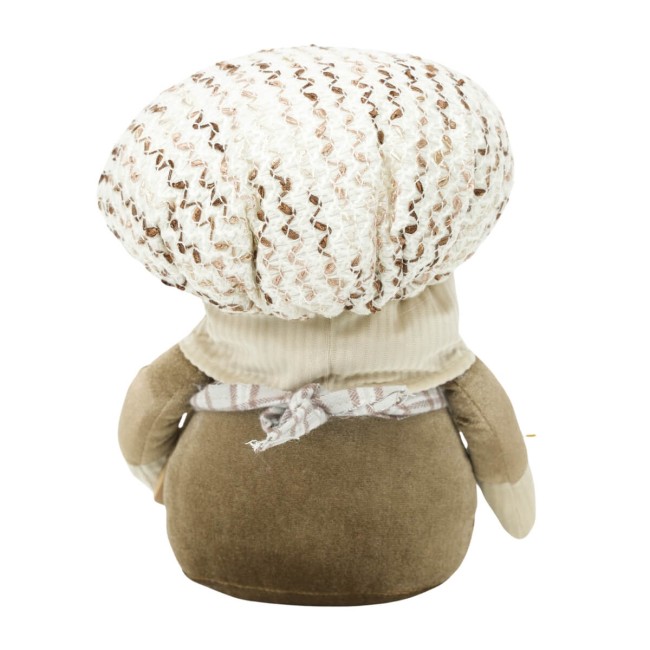 Gnomo Cuoco Natalizio con Abito Marrone H.23 cm, 2 Modelli