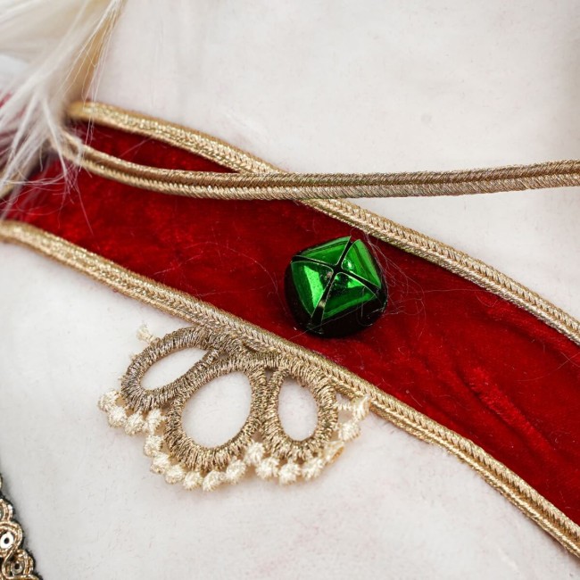 Cavallo Natalizio Bianco su Stand H.66 cm