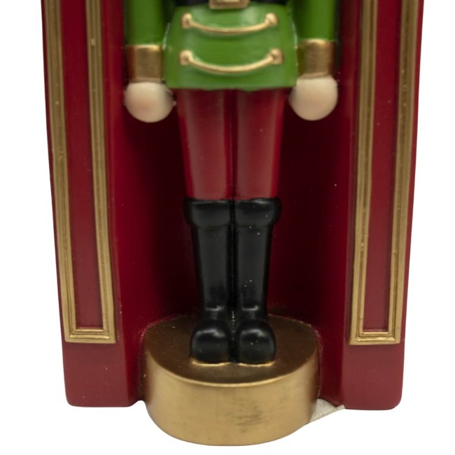 Schiaccianoci Natalizi in Resina con Guardiola H.32,5 cm