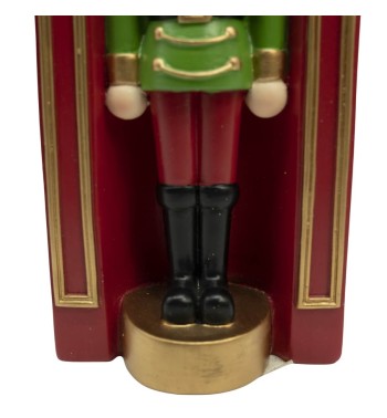 Schiaccianoci Natalizi in Resina con Guardiola H.32,5 cm