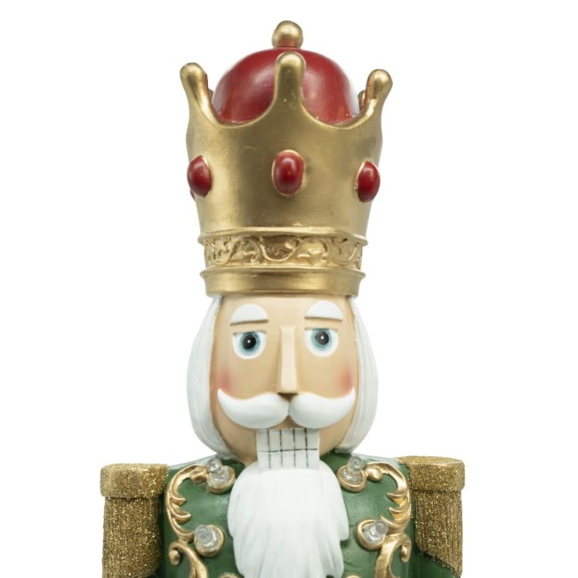 Schiaccianoci Natalizio in Resina con Luci Led H.55,5 cm