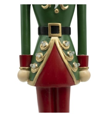 Schiaccianoci Natalizio in Resina con Luci Led H.55,5 cm