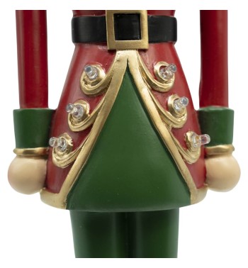 Schiaccianoci Natalizio in Resina con Luci Led H.55,5 cm