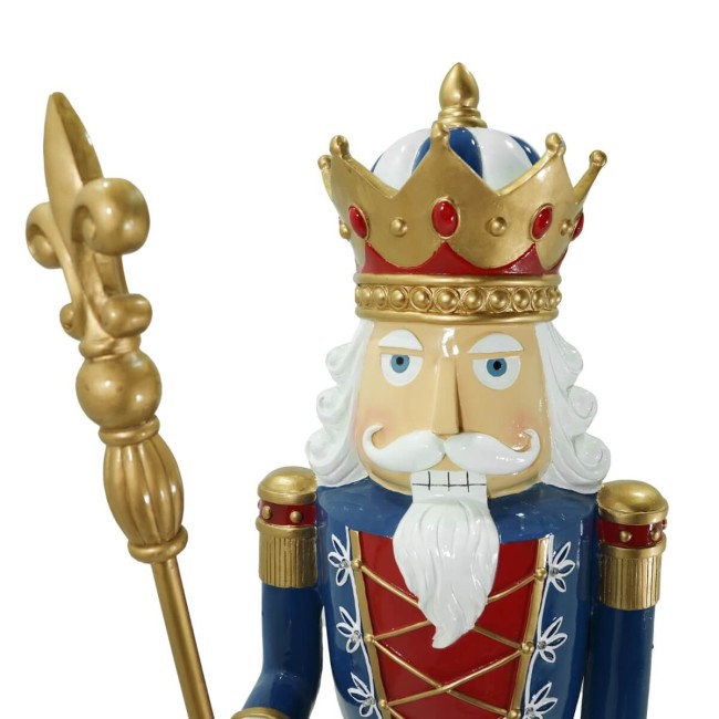 Schiaccianoci di Natale in Resina su Piedistallo H.145 cm