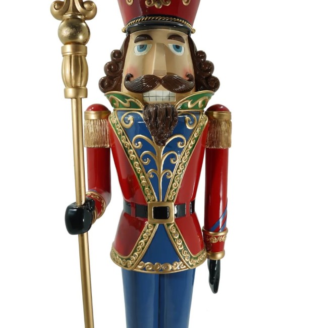 Schiaccianoci di Natale in Resina su Piedistallo H.187 cm