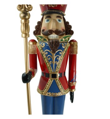 Schiaccianoci di Natale in Resina su Piedistallo H.187 cm