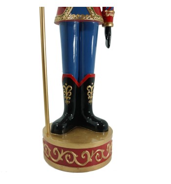 Schiaccianoci di Natale in Resina su Piedistallo H.187 cm