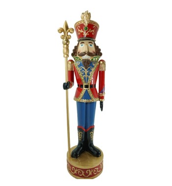 Schiaccianoci di Natale in Resina su Piedistallo H.187 cm