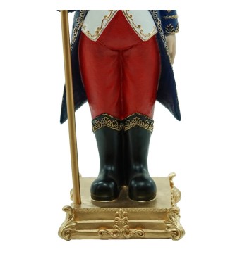 Babbo Natale in Resina con Corona e Scettro H.92 cm