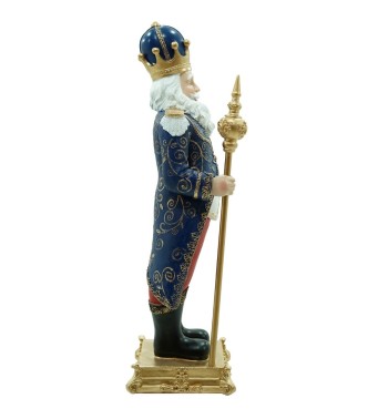 Babbo Natale in Resina con Corona e Scettro H.92 cm