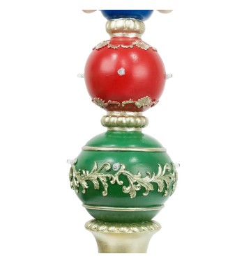 Schiaccianoci Natalizio con Luci Led su Sfere H.61 cm