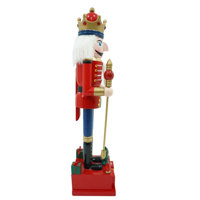 Schiaccianoci Natalizio in Uniforme con Calendario H.42 cm