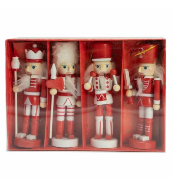 Schiaccianoci di Natale H.13 cm Conf. da 4 pz