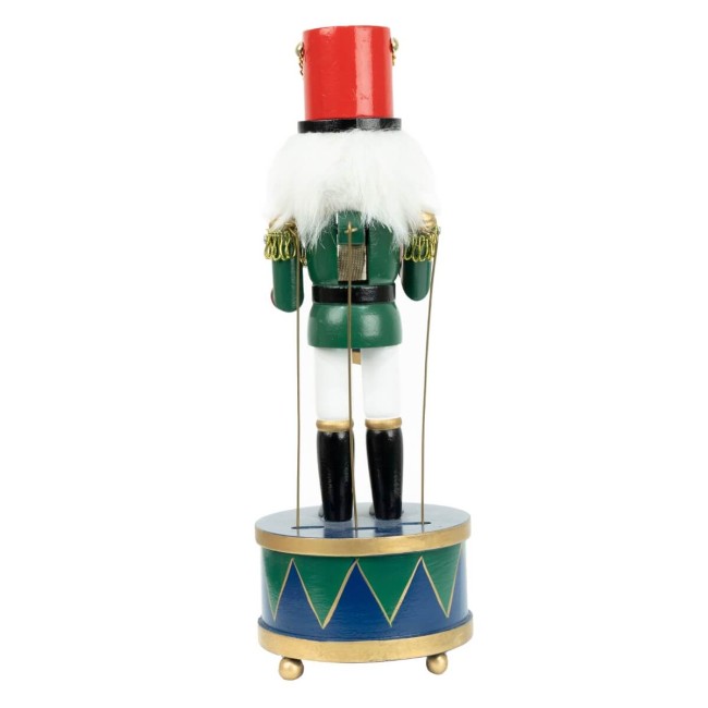 Schiaccianoci di Natale in Legno con Carillon H.30 cm