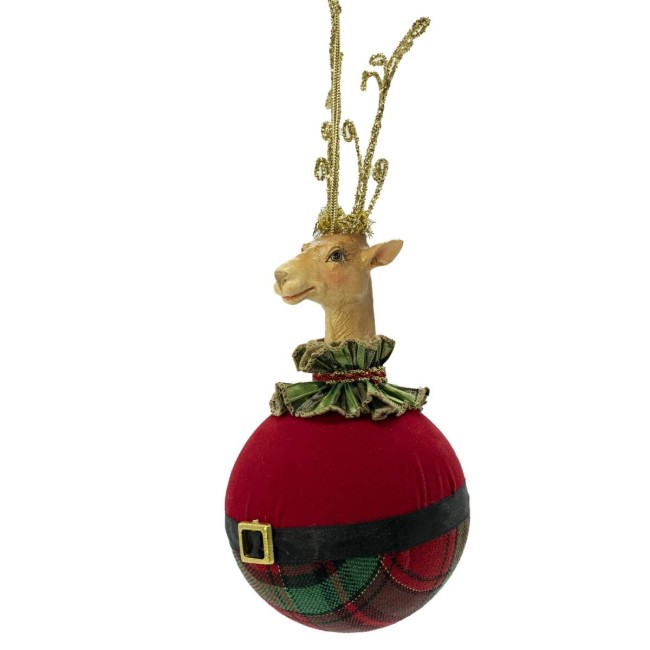 Palla di Natale con Renna da Appendere D.15 cm