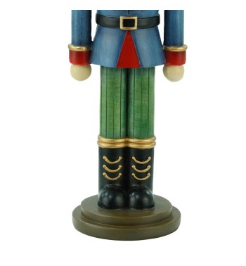 Schiaccianoci Natalizio in Resina con Giacca Blu H.28,5 cm