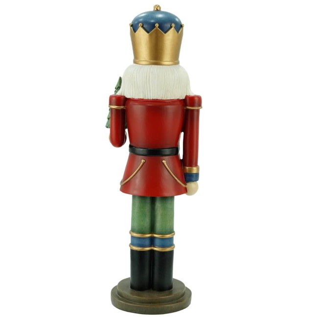 Schiaccianoci Natalizio in Resina con Giacca Rossa H.38,3 cm