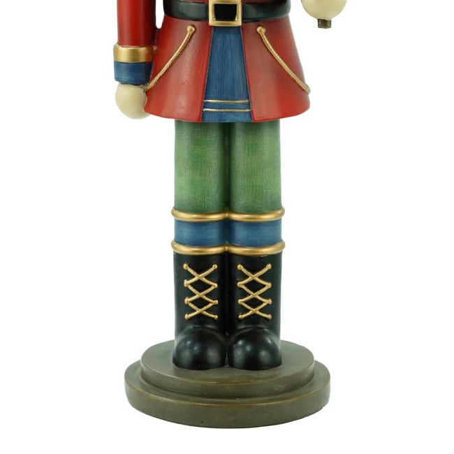 Schiaccianoci Natalizio in Resina con Giacca Rossa H.38,3 cm