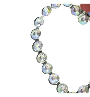 Cuore Natalizio con Perline da Appendere H.9 cm